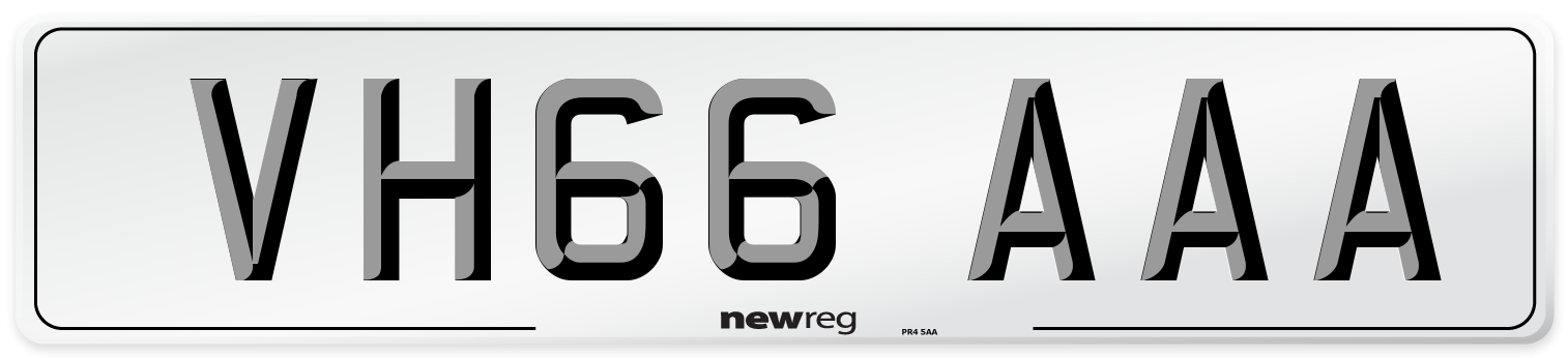 VH66 AAA Number Plate from New Reg